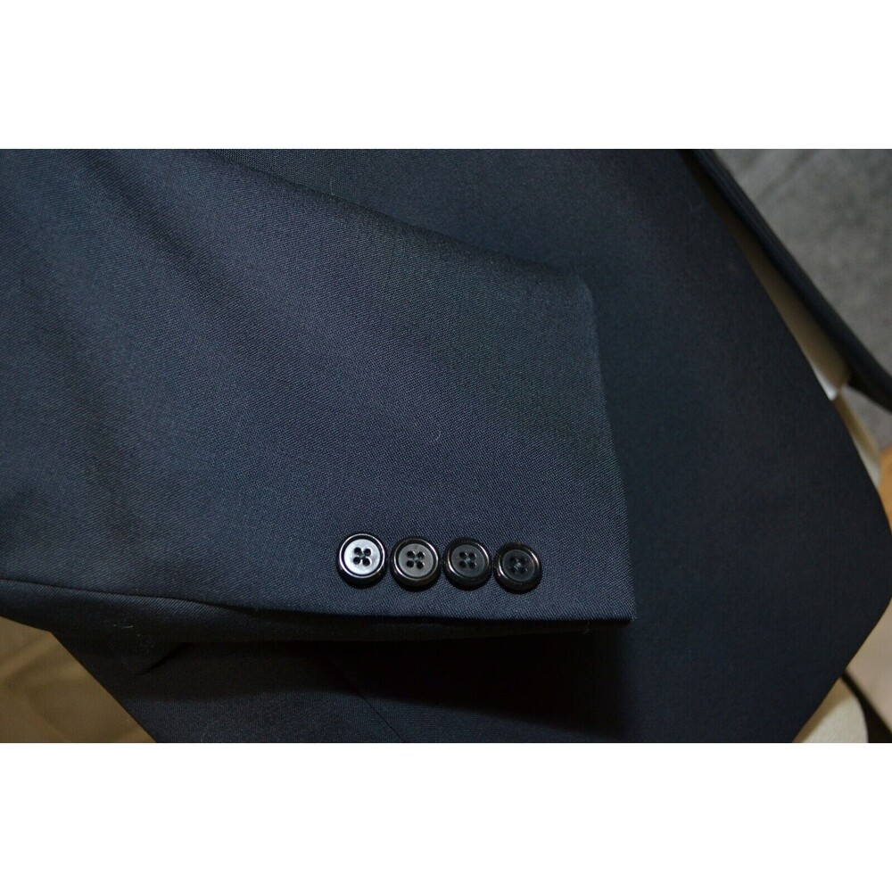 Hickey Freeman Boardroom Suit Jacket 42R Navy Blue Wool Blazer Union Made in USA - Picture 8 of 15
